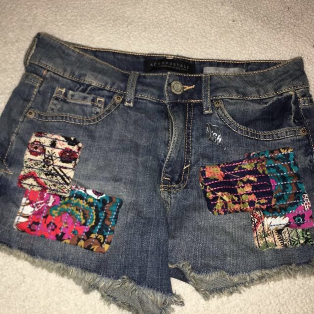 High wasted jean shorts